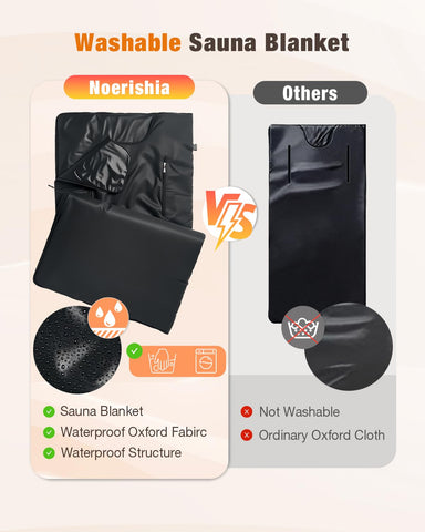 Noerishia portable sauna blanket carrying bag included for transport.
