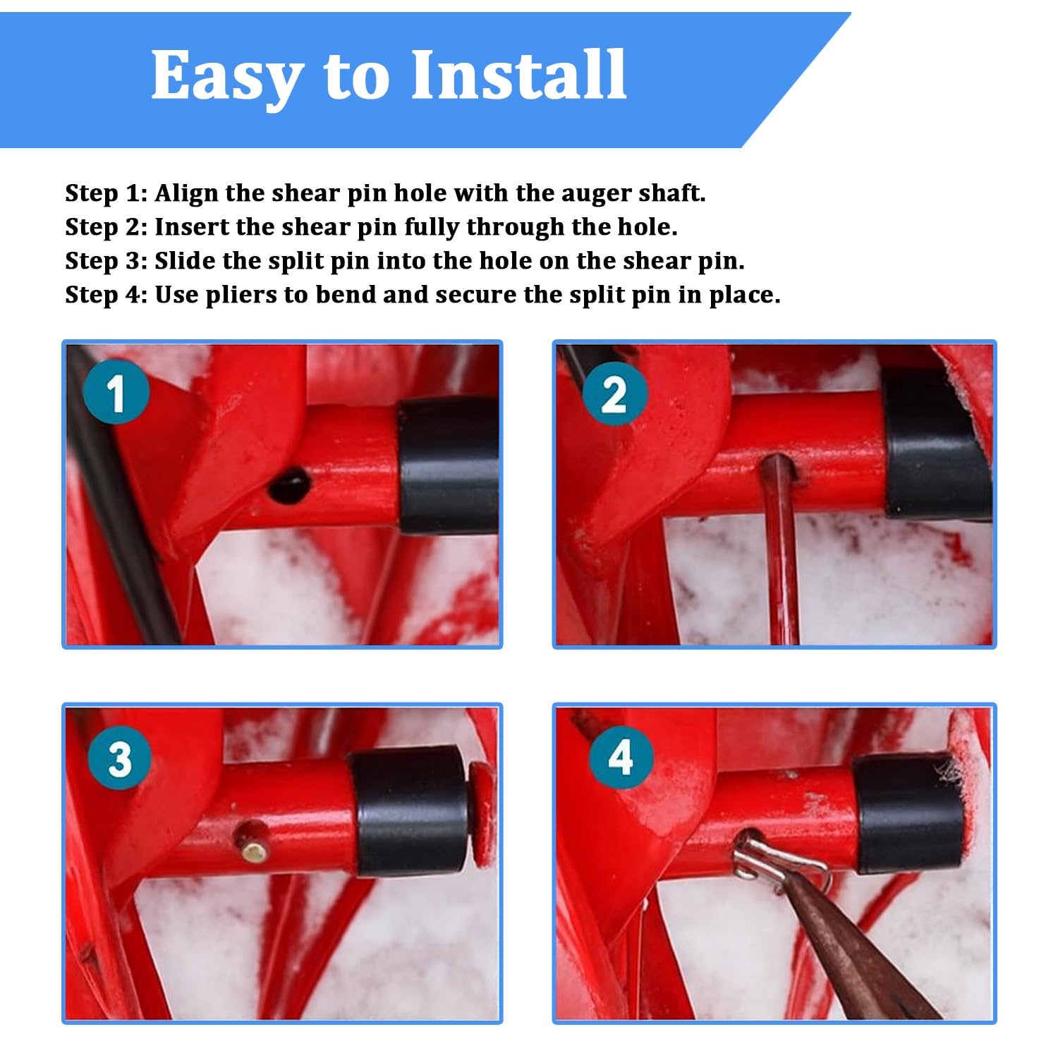 NoetSauesrfs packaged kit includes both shear pins and cotter pins for complete replacement.