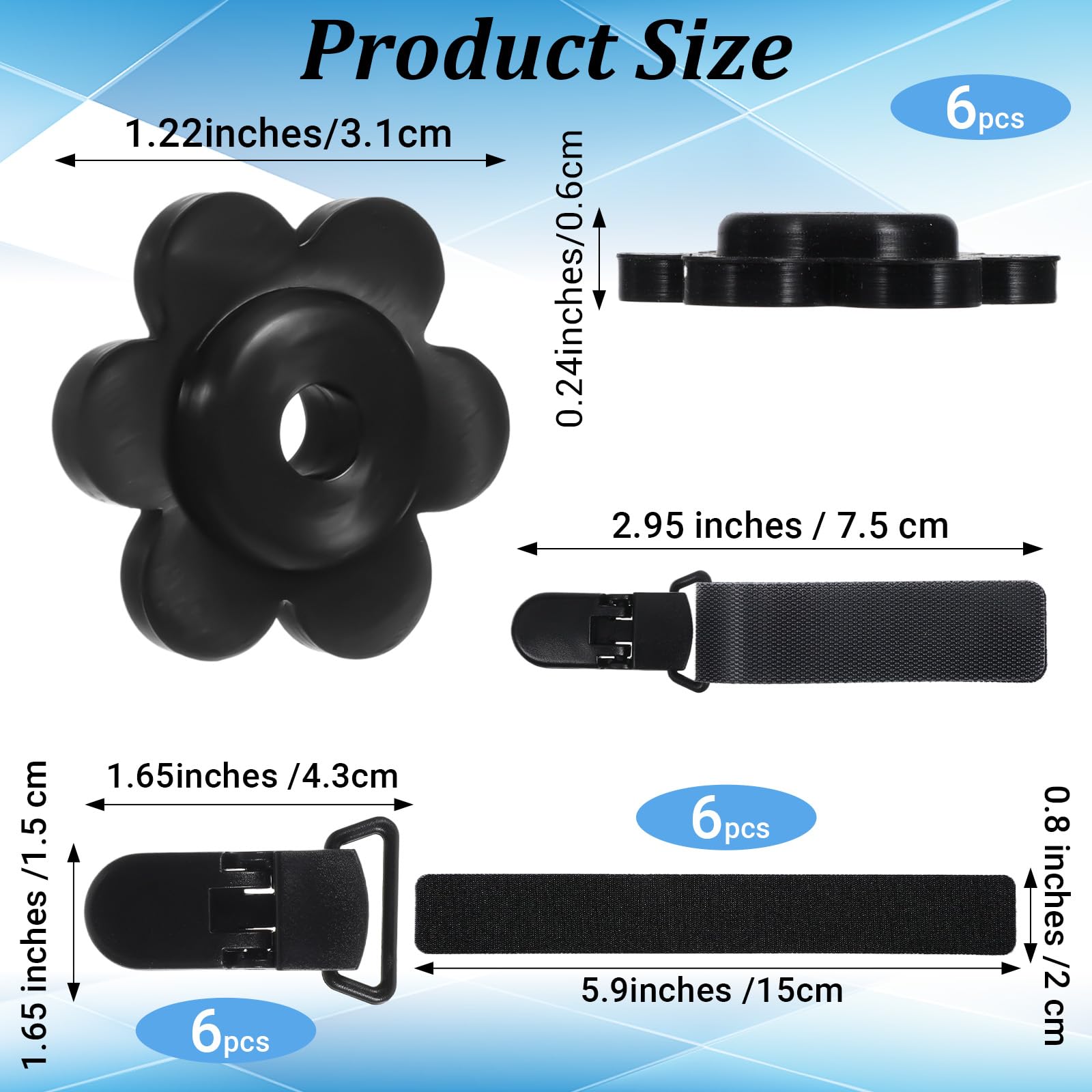 Nogeqi adjustable windproof clip fits most flagpoles for versatile outdoor use.
