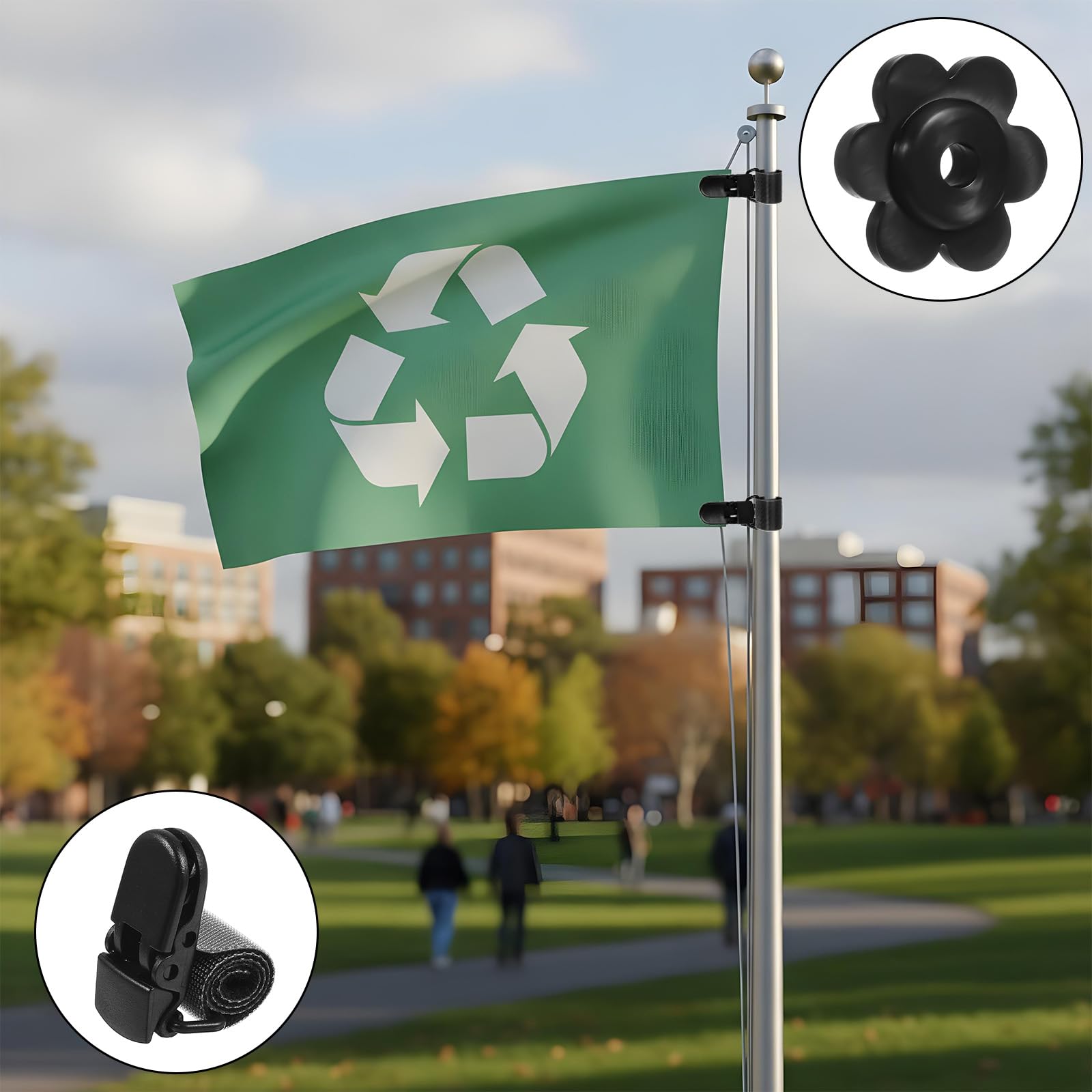 Nogeqi durable nylon ABS silicone construction resists sun rain and wind.