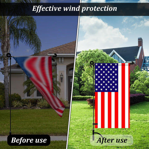 Nogeqi garden flag stoppers prevent slipping on standard flagpoles for neat displays.
