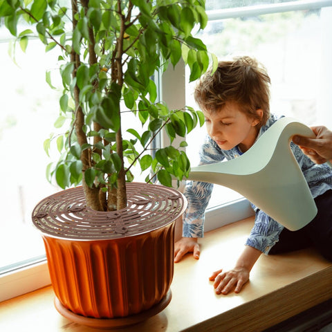 Nogeqi ground nails secure the plant cover to the pot for stability.