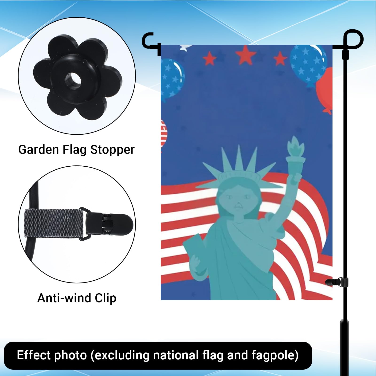 Nogeqi small flag pole holds ideal for mailboxes and banners.