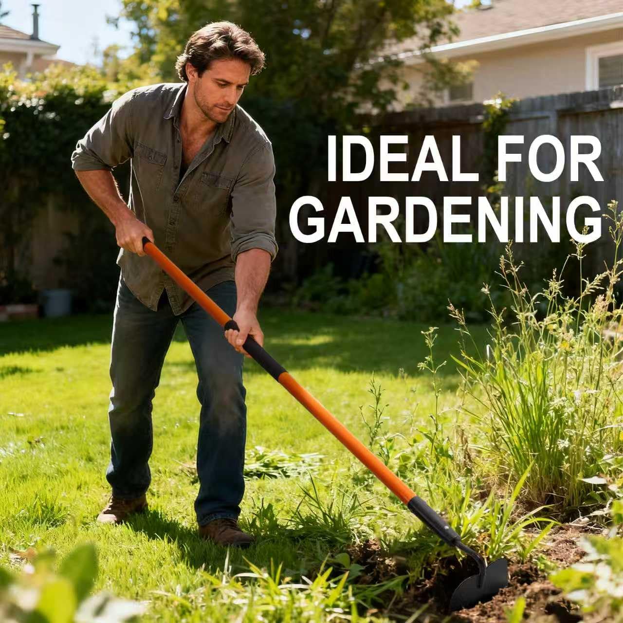 Nohovu garden hoe double-riveted connection boosts stability during use.