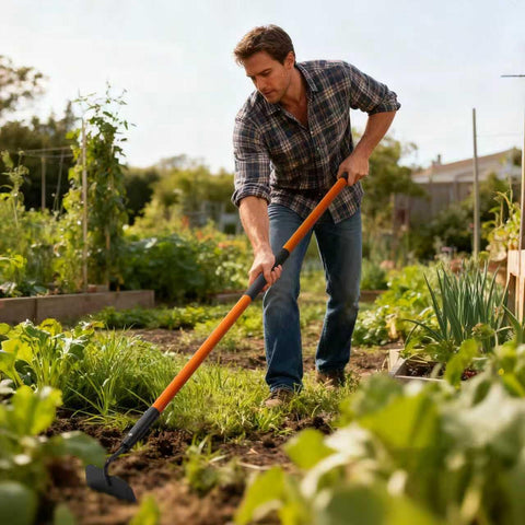Nohovu garden hoe integrated head and handle provide durable, stable performance.