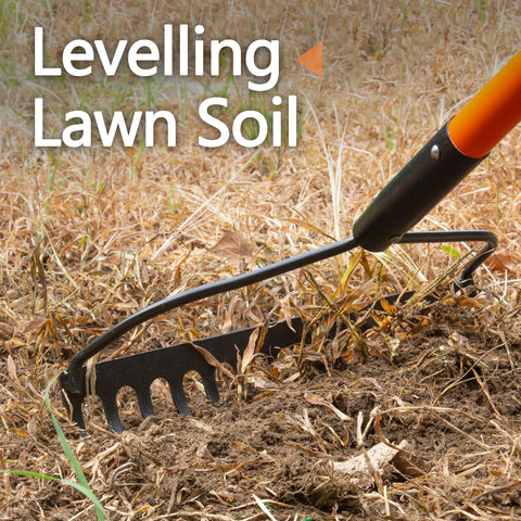 Nohovu Bow rake provides wide coverage for faster raking