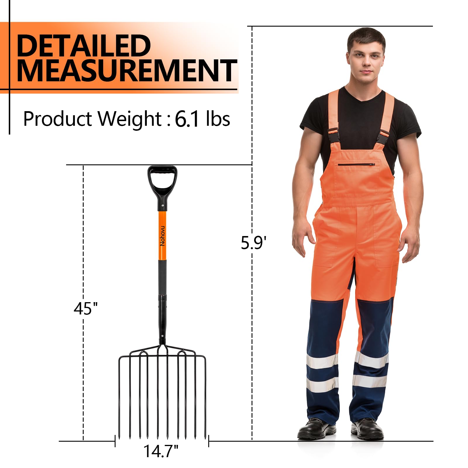 Nohovu heavy-duty garden tool ready for rigorous outdoor use.