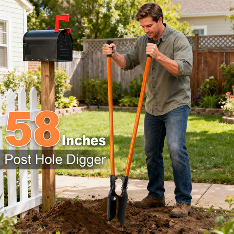 Nohovu post hole digger non-slip grip for comfortable handling in wet conditions.