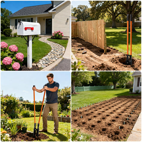 Nohovu post hole digger use cases for fences, gardens, and mailboxes.