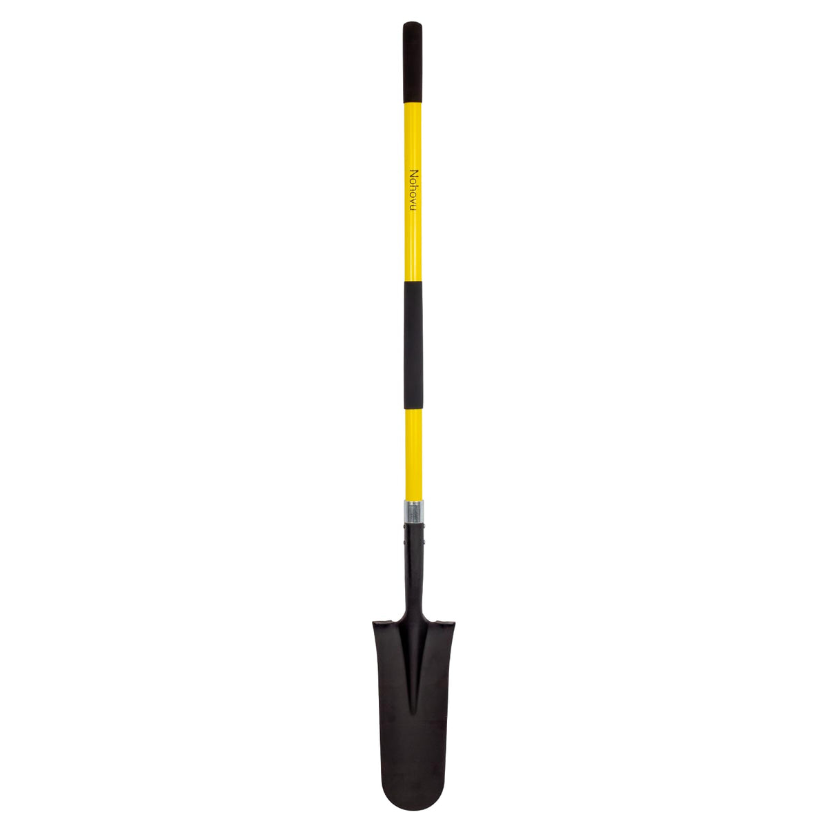 Nohovu shovel blade close-up showing a sharp edge for efficient digging.