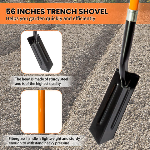 Nohovu trench shovel blade designed to warp out clods of soil.
