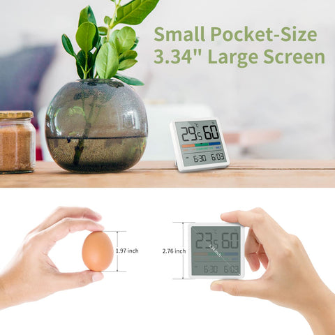 NOKLEAD Indoor Hygrometer digital display close-up highlights real-time climate data