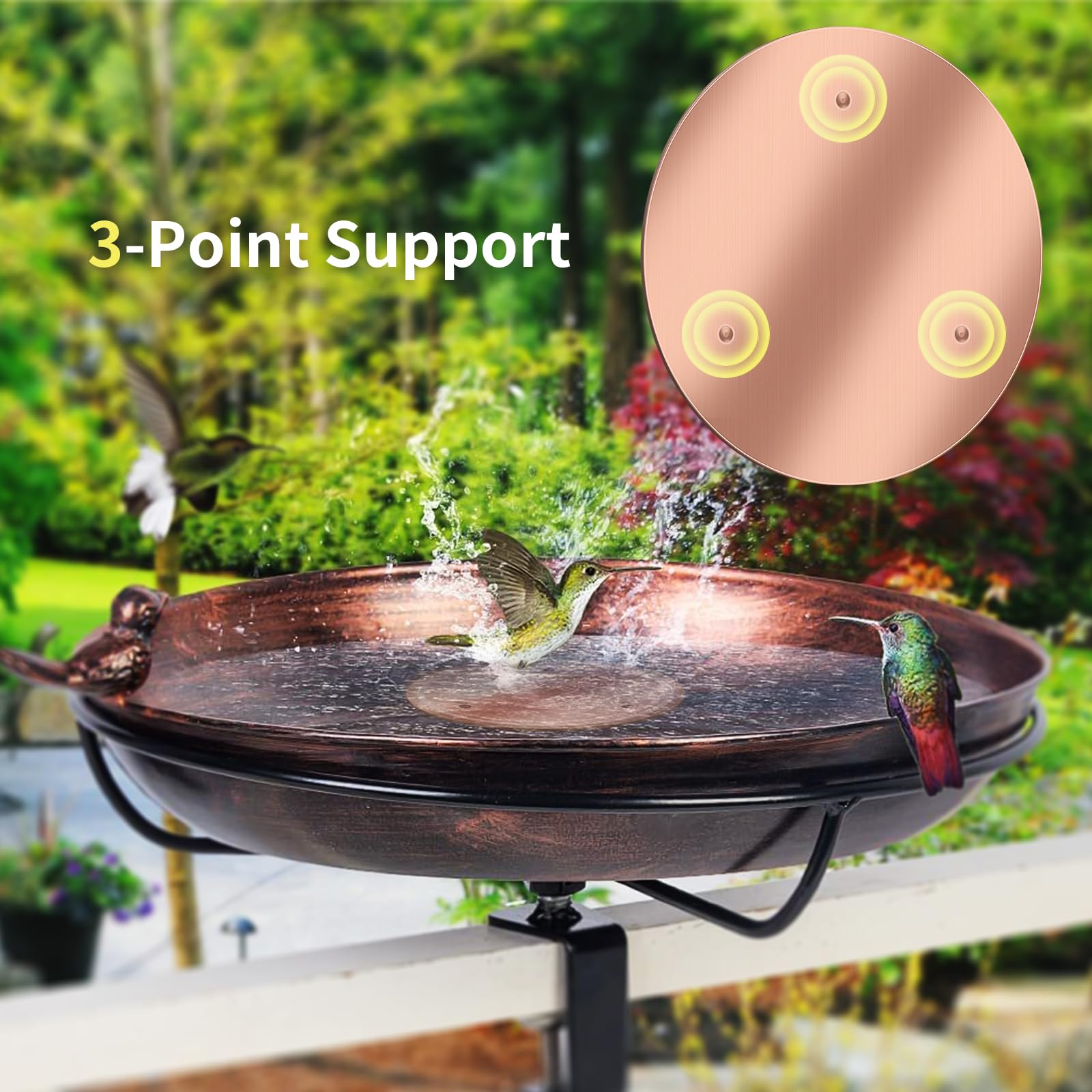 NOKOXIN All-Weather Copper Disk performs well in sun and rain.