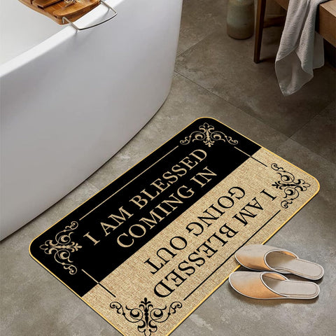 Nokqnup durable stitching front doormat offers long-lasting use with sturdy finish.