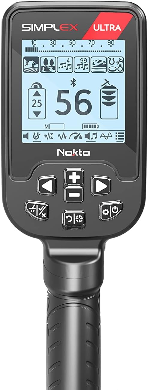 Nokta Simplex Ultra color LCD screen for quick target viewing and settings