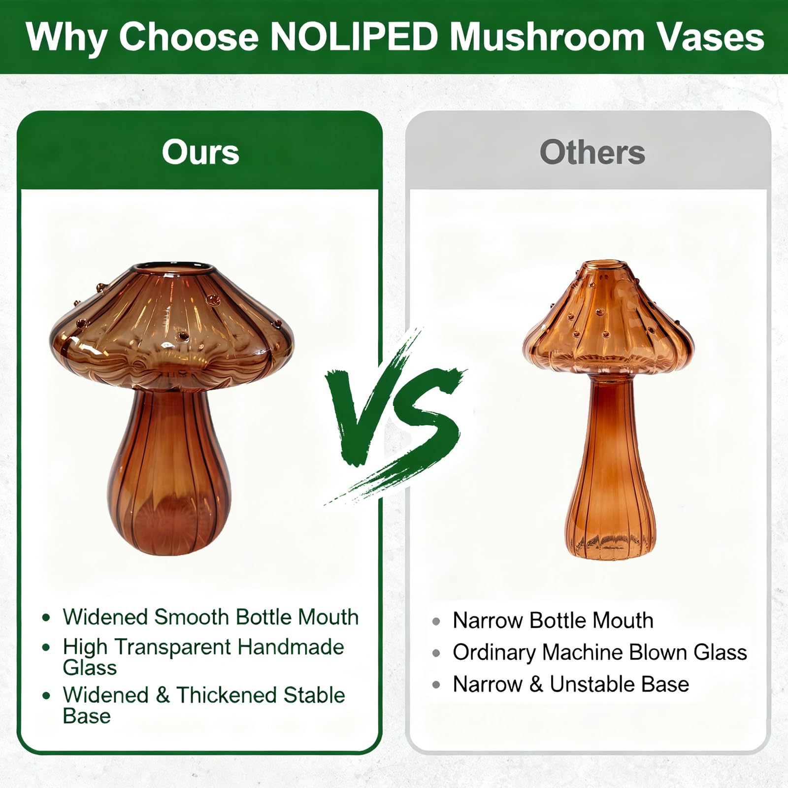 NOLIPED mini hydroponic vase jars ideal for small cuttings.