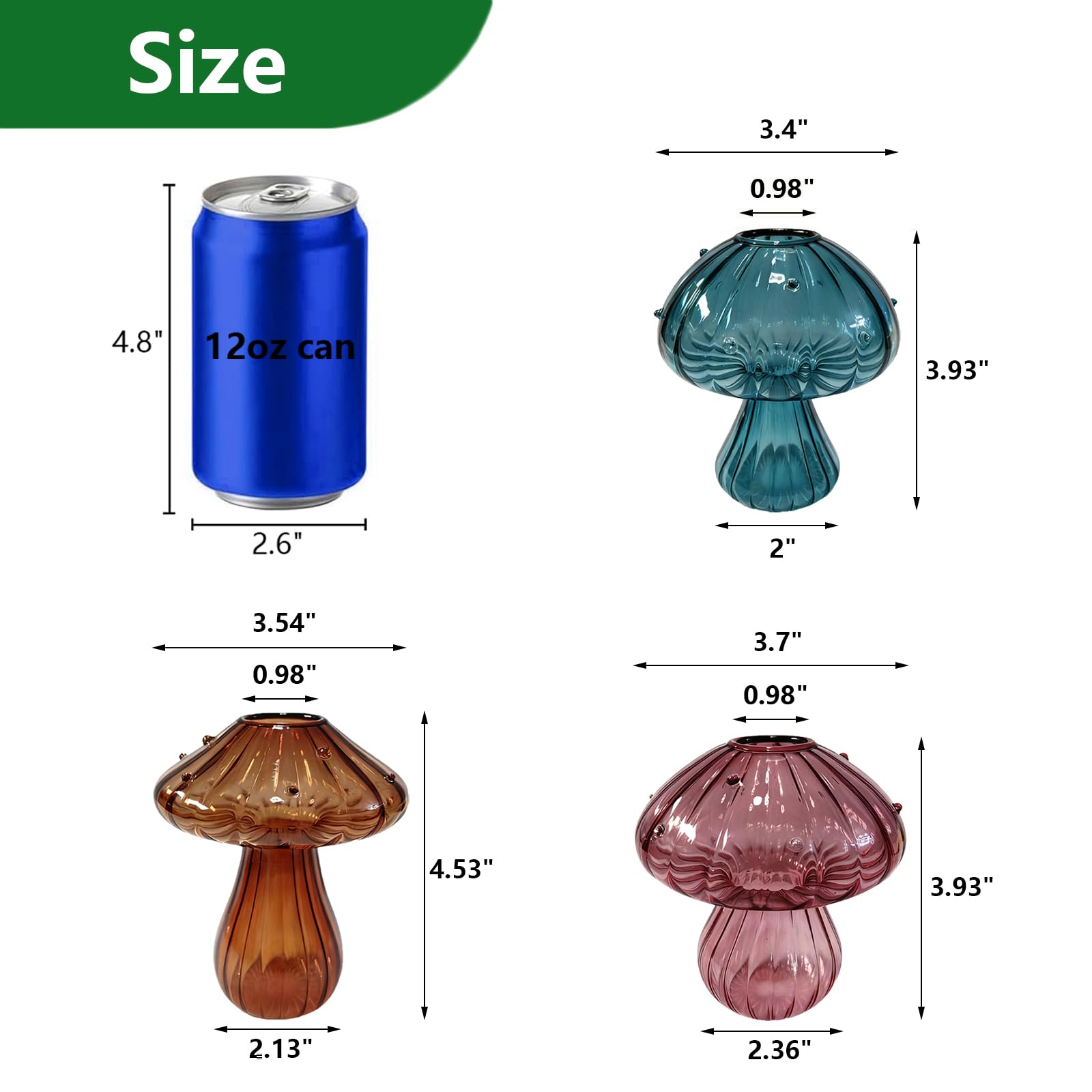 NOLIPED wide-opening propagation vase makes refilling water easy.