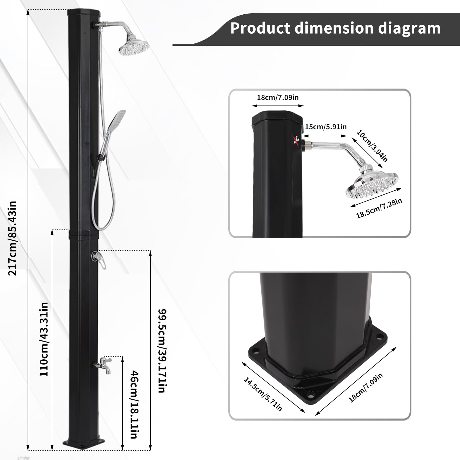 Nollapo 6ft handheld shower wand for precise outdoor rinsing