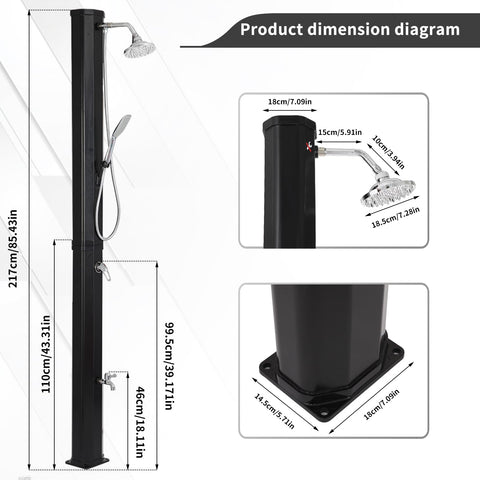 Nollapo 6ft handheld shower wand for precise outdoor rinsing