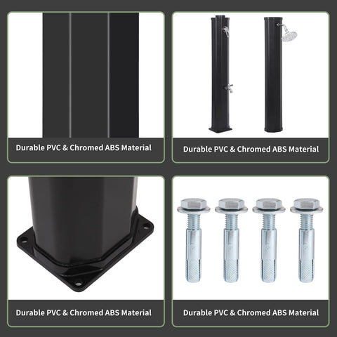 Nollapo included hardware and mounting kit for easy installation on solid surfaces
