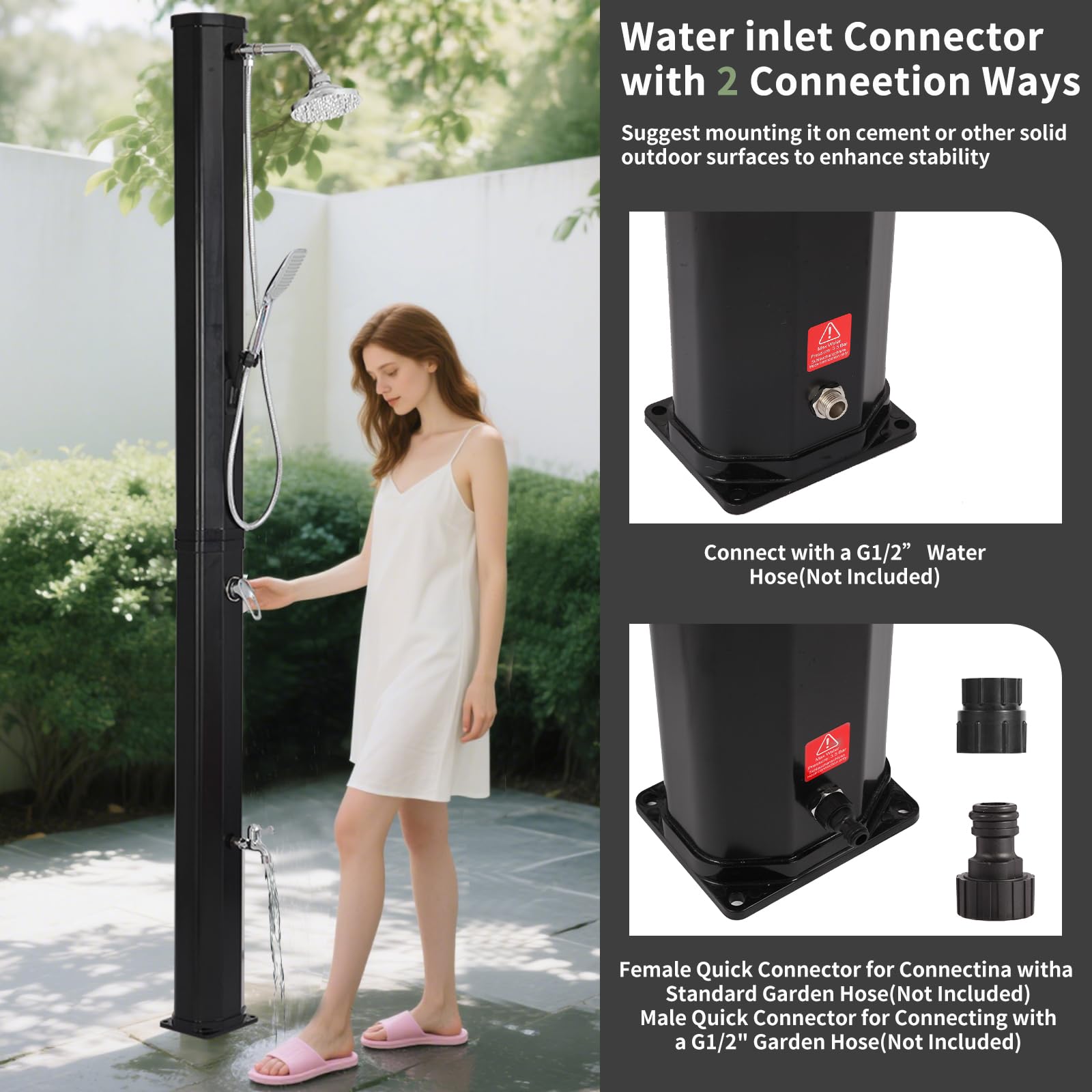 Nollapo foot faucet for convenient water control outdoors