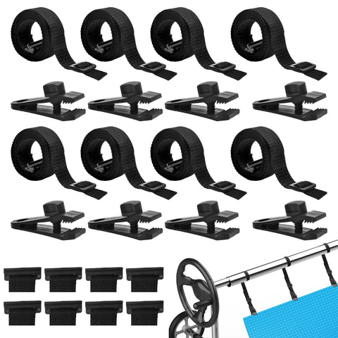 Nollapo attachment kit contents ready for easy setup of pool solar cover