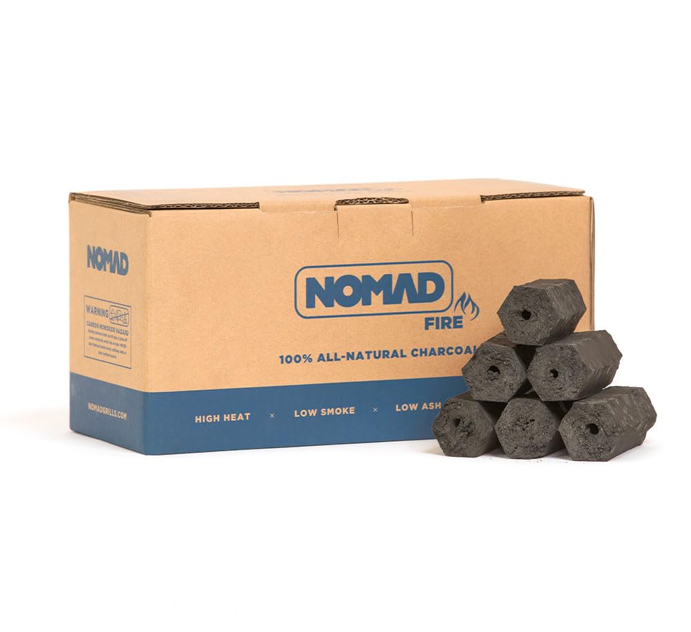 Nomad Fire 10-lbs charcoal bag ready for grilling sessions