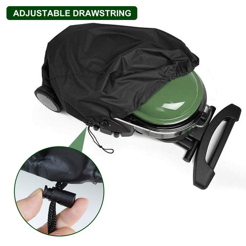 nomiou grill cover waterproof vinyl shields against rain, rust, and grime.