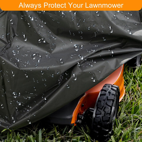 nomiou lawn mower cover easy-install drawstring for a snug, secure fit