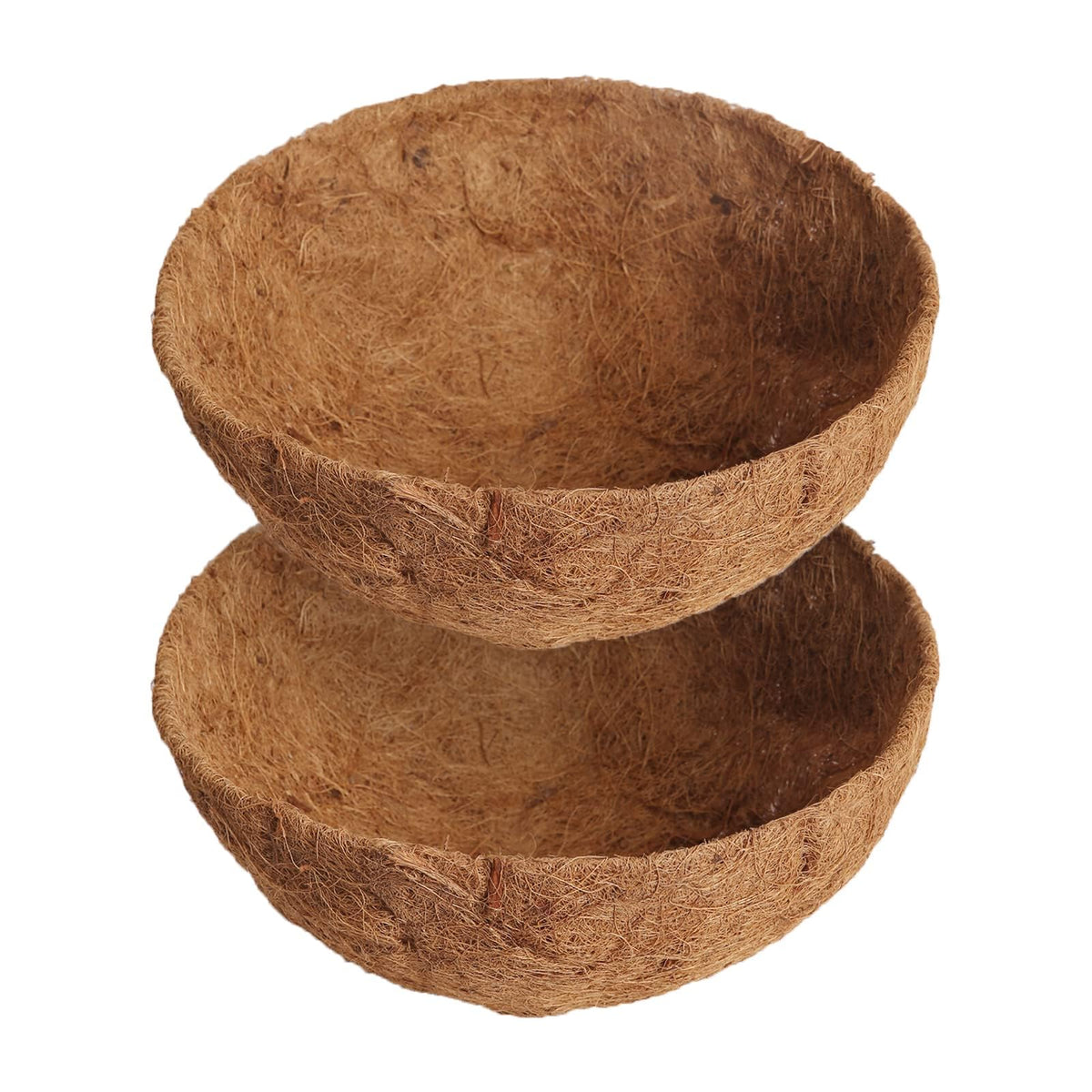 Nongcunren 24-inch round coco liner two-pack front view ready for planter replacement.