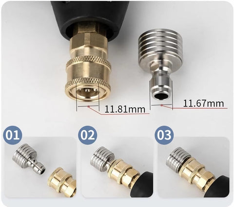NONGKANG stainless steel nozzle 0.5mm wider spray for tires and rims.