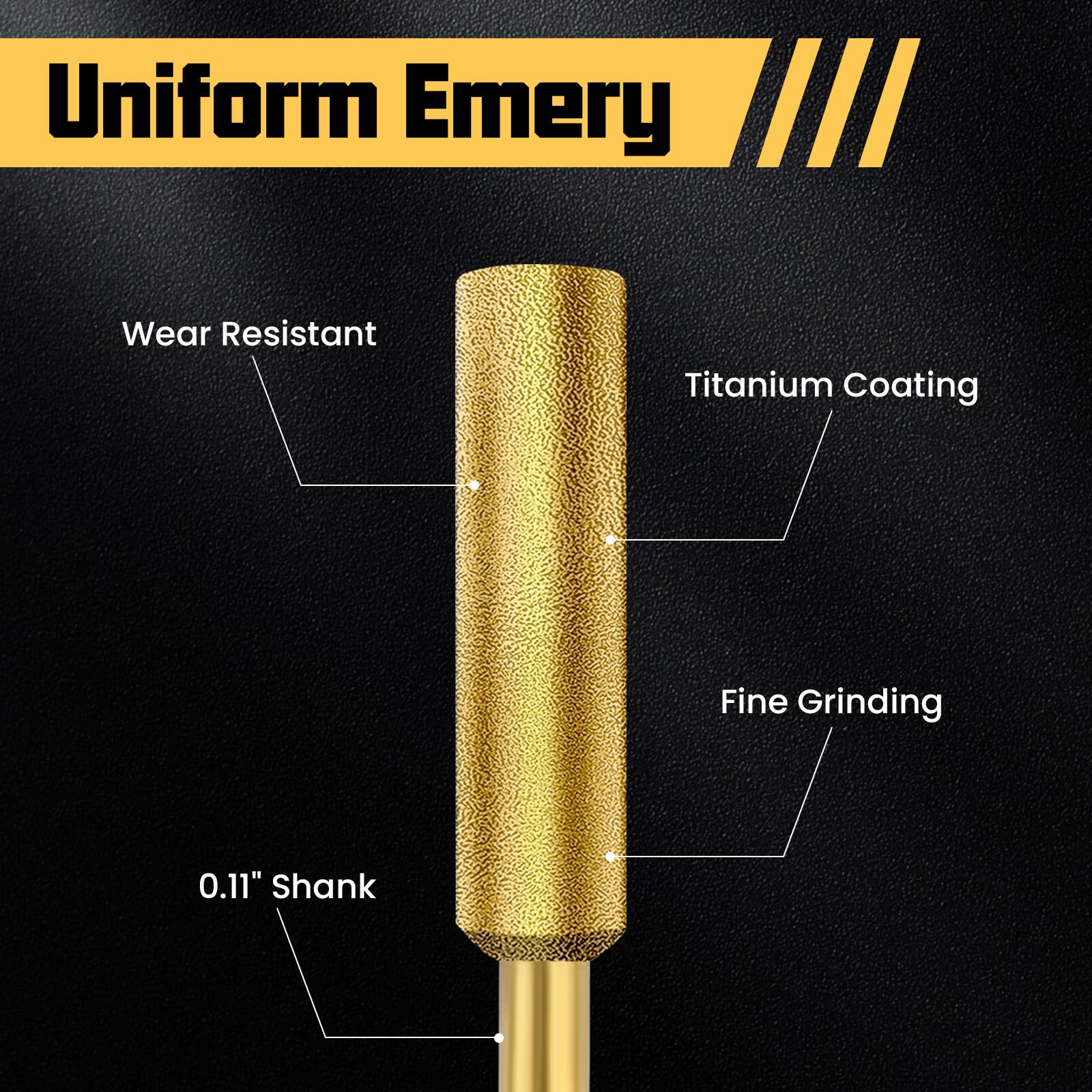 Nooklean diamond-grit chainsaw sharpener head for efficient sharpening