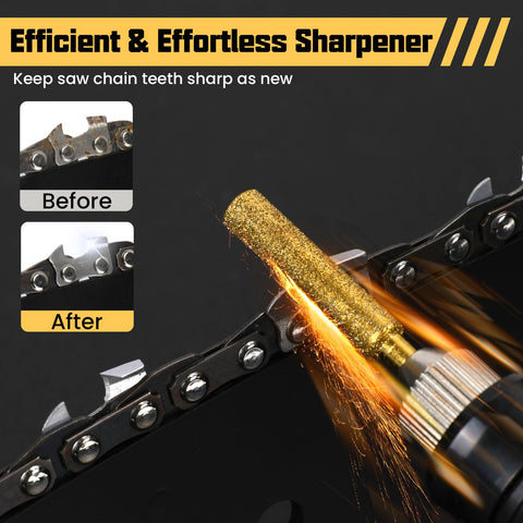 Nooklean diamond-sharpener bits for metal and wood grinding