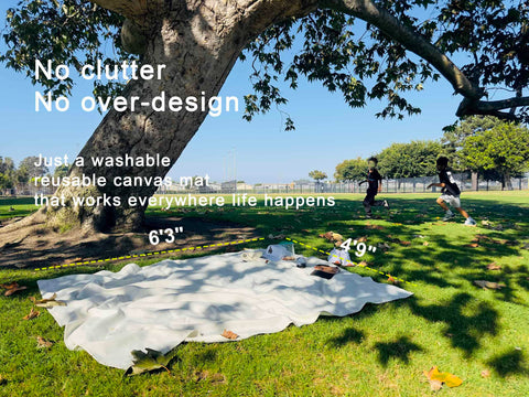 NOONOOJOOJOO white picnic blanket at the beach keeps sand away.