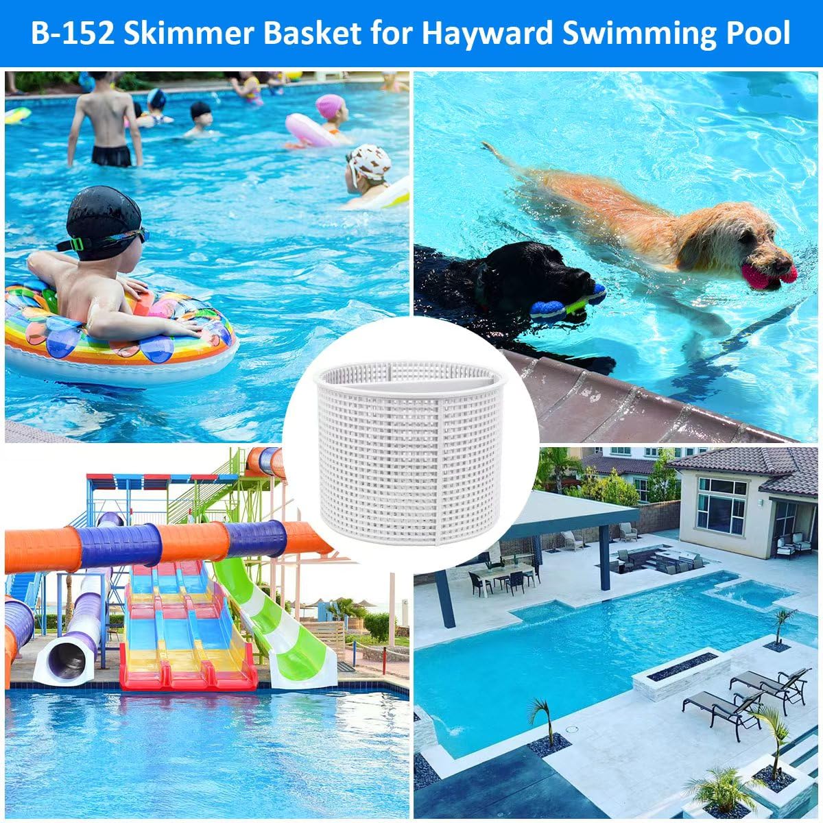NOOTO B-152 basket durable nylon material resists wear in pool duty