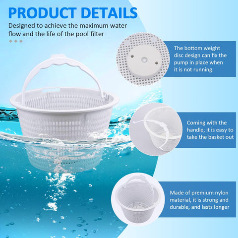 NOOTO B-9 skimmer basket compatible with multiple Hayward models