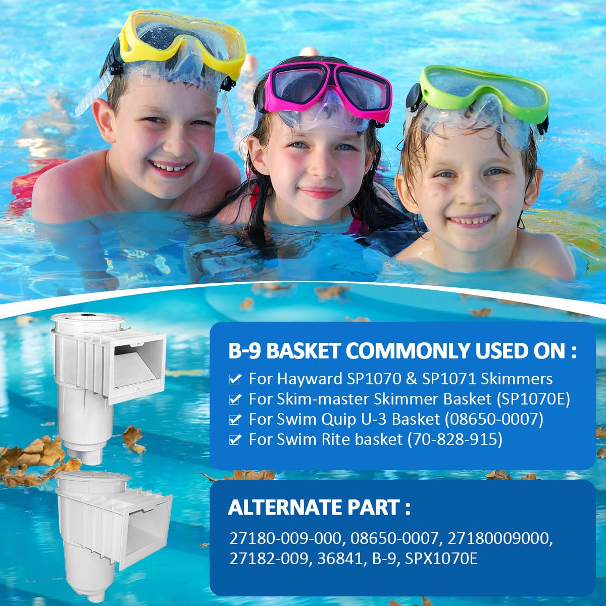 NOOTO durable white plastic skimmer basket for longevity