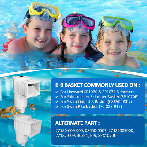 NOOTO durable white plastic skimmer basket for longevity