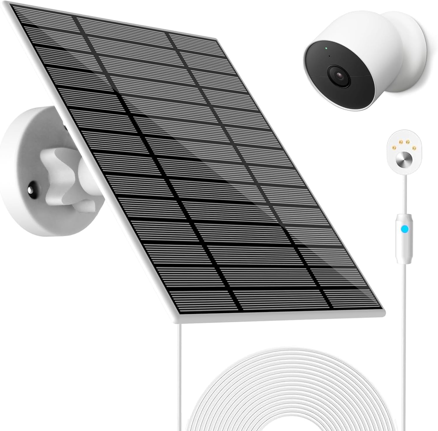 Nooukut 6W solar panel with indicator light for quick status checks.