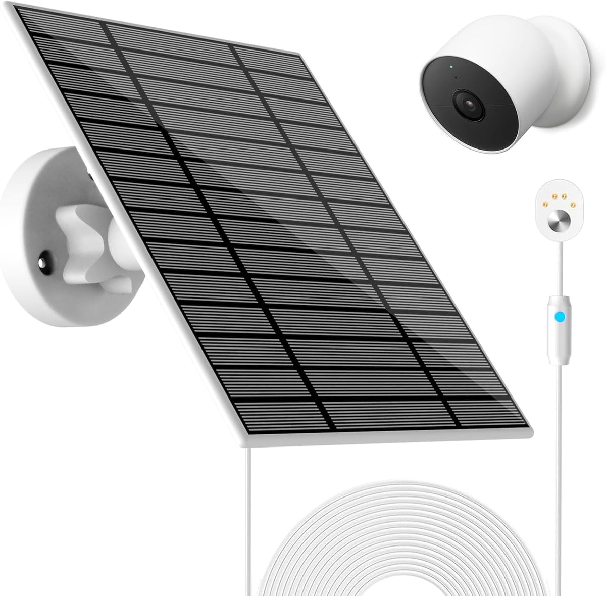 Nooukut 6W solar panel with indicator light for quick status checks.