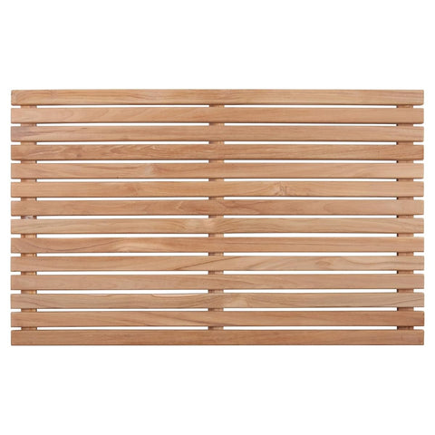 Nordic Style Teak Shower Mat with slats for secure footing and water drainage