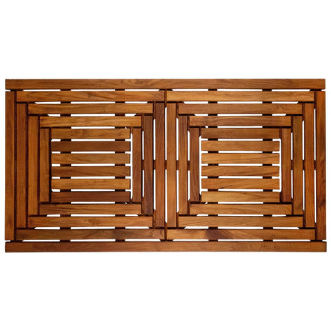 Nordic Style Teak Shower Mat wood platform shows durable spa-grade warmth for indoor and outdoor spaces.