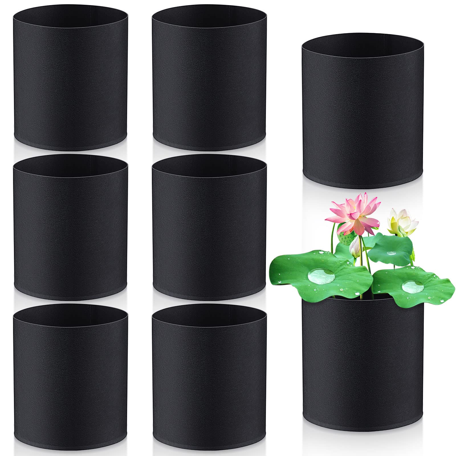 Norme aquatic plant pots eight-pack set with breathable fabric for pond moisture management