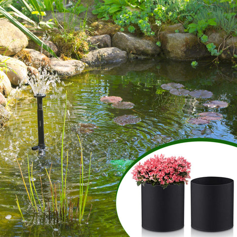 Norme pond garden pots arranged together ready for replacement and maintenance