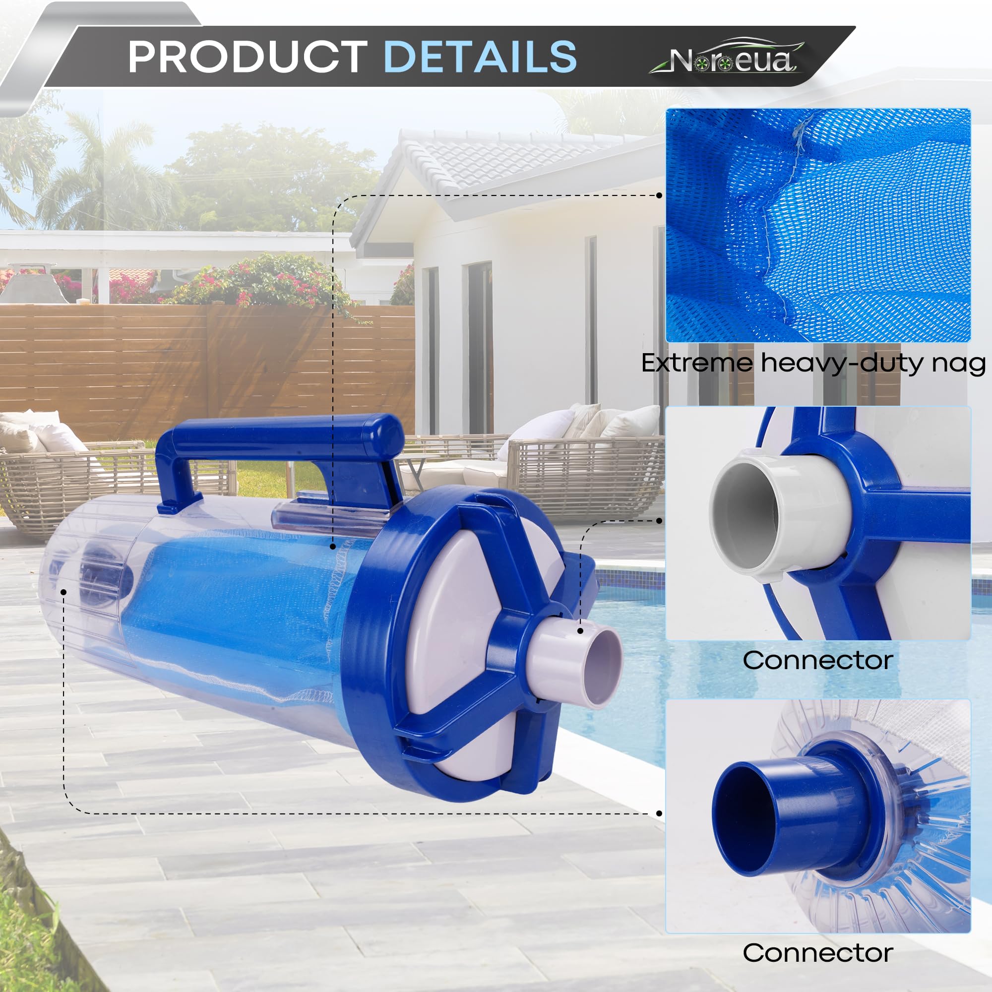 Noroeua inline filter canister showing the durable, quick access lid
