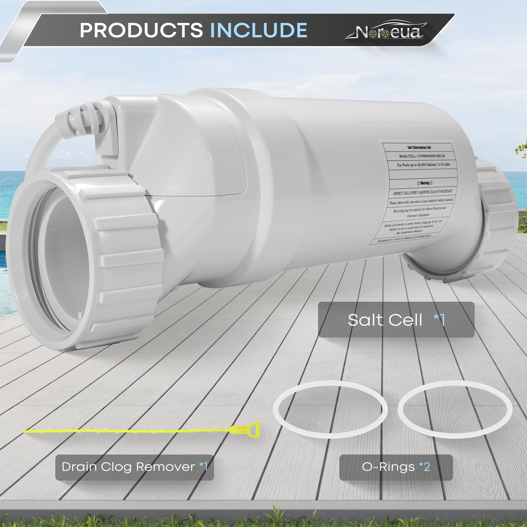 Noroeua Salt Cell T-15 replacement smart electrolysis for softer water.