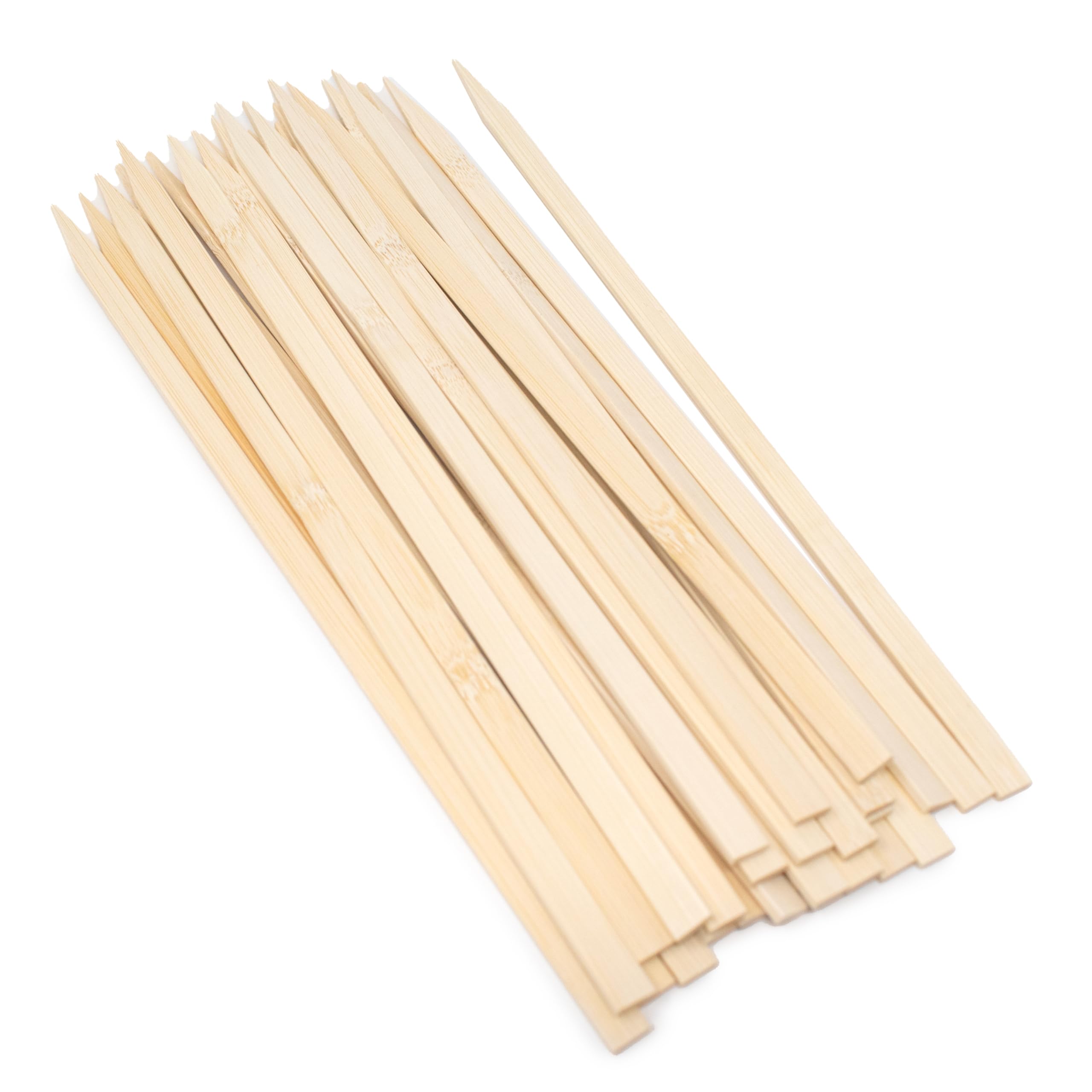 Norpro 1897 flat wide bamboo skewers ready for secure grilling and even cooking