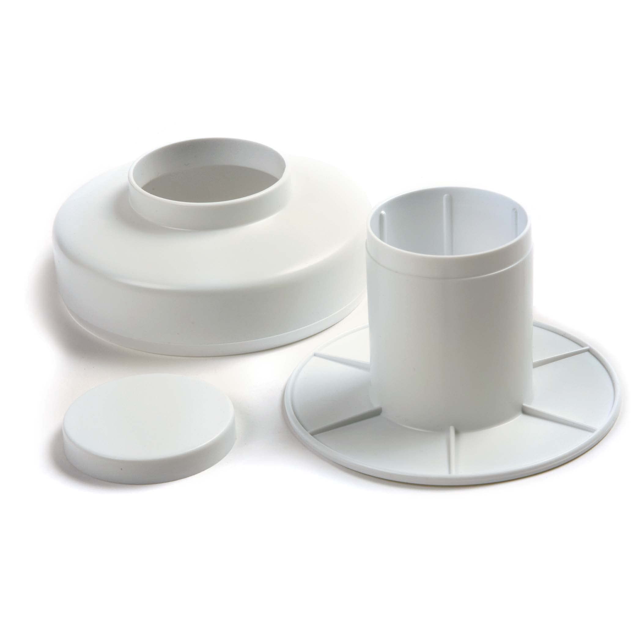 Norpro hamburger press portion size feature highlights 1/2 inch options.