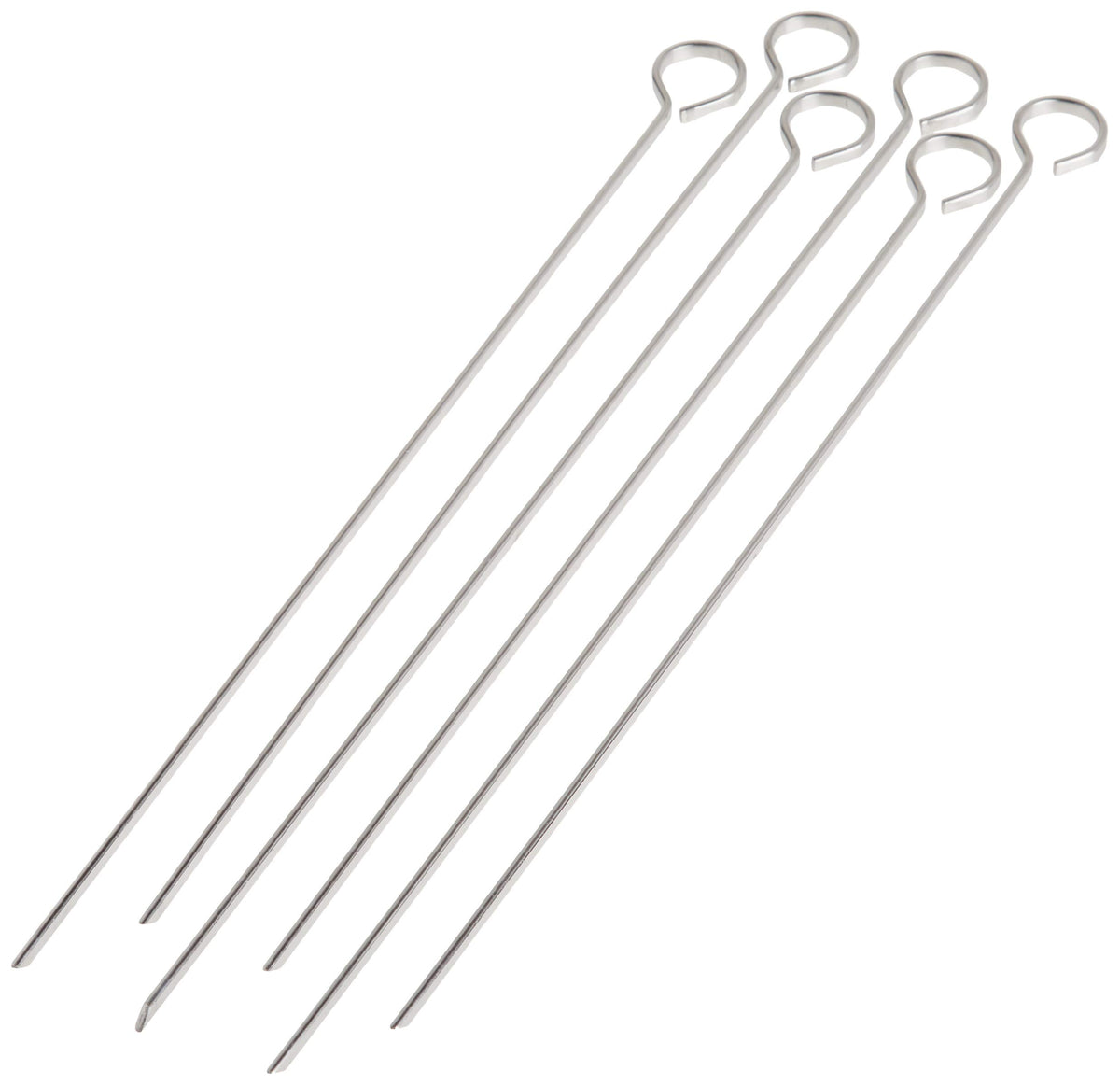 Norpro stainless steel 12-inch skewers flat wide for easy food slide