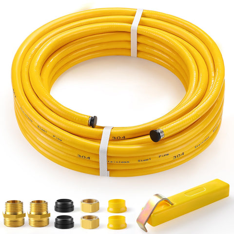 NORSGATEN CSST gas line with brass fittings for secure connections